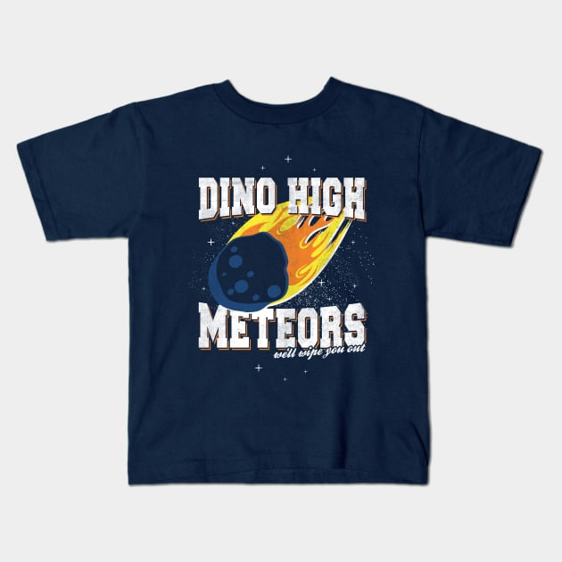 Dino High Meteors Kids T-Shirt by HeatherDee